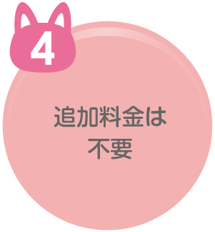 追加料金は 不要
